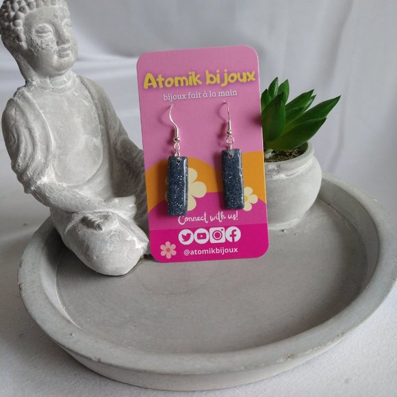 Boucles d’oreilles en argile polymère faites à la main. Handmade polymer clay#37 - Picture 2 of 5